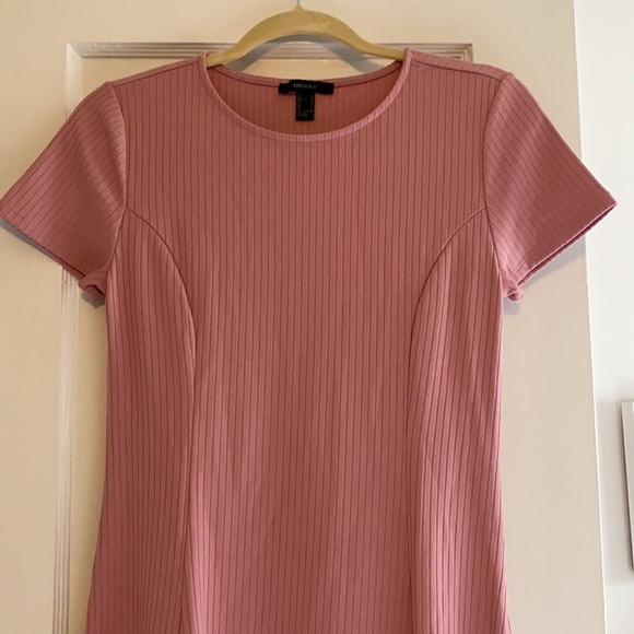 Forever 21 dusty rose pink a-line skater dress sz L - Picture 5 of 6